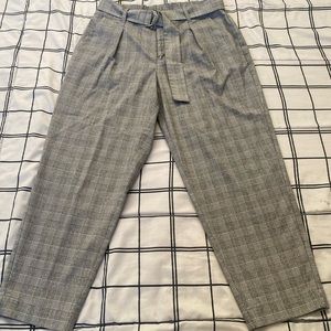 Casual dress pants in beige/grey plaid, worn only twice!  VERY soft and comfy.